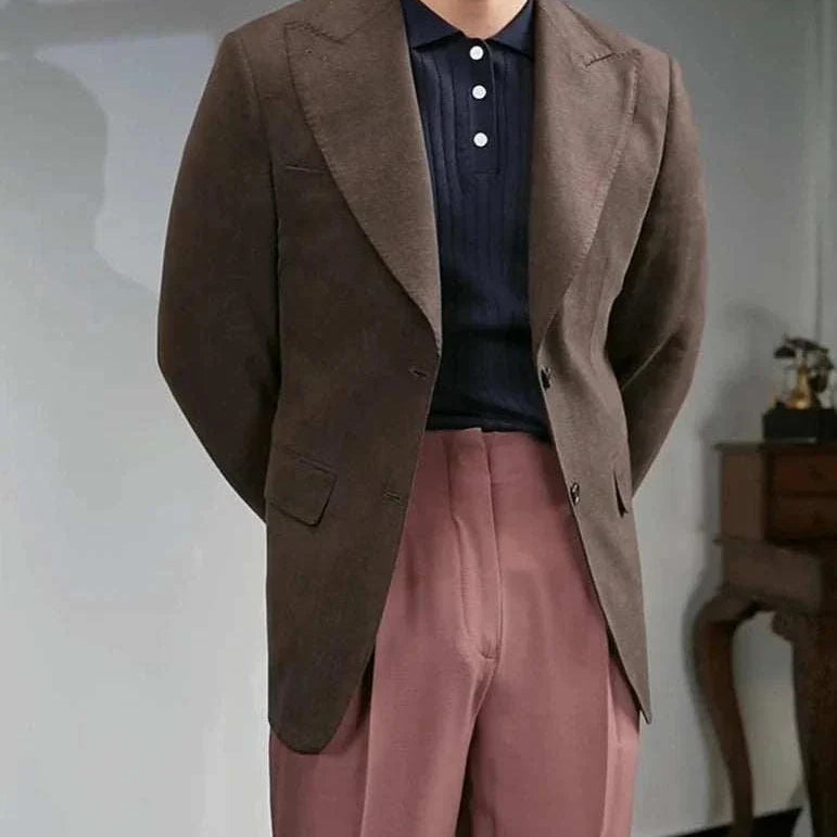 British polo collar t-shirt with smart casual design for office wear.