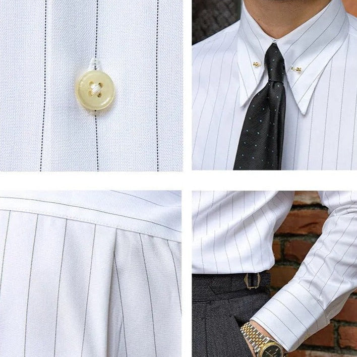 Antonios Business Camisa, smart casual long sleeve shirt with solid pattern, premium cotton blend.