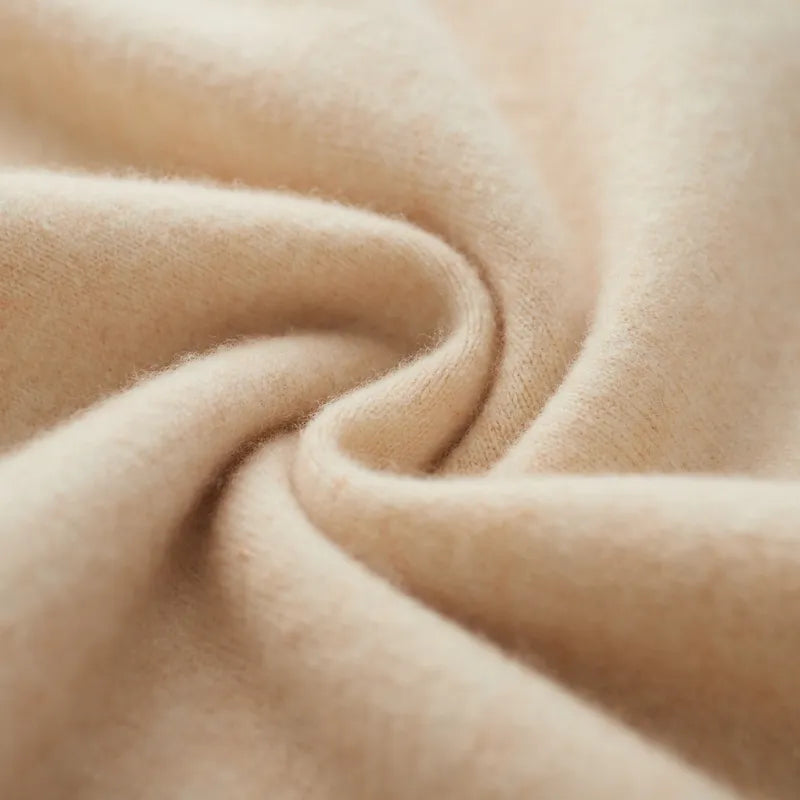 Premium wool fabric close-up for Antonios Pure Wool Sweater, showing soft texture.