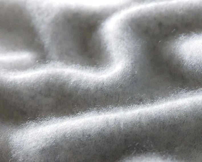 Soft woolen texture of a cold season pure wool sweater.