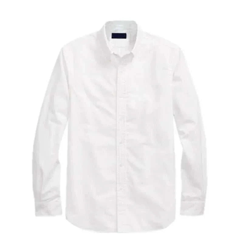 Oxford business casual long sleeve cotton shirt for men.