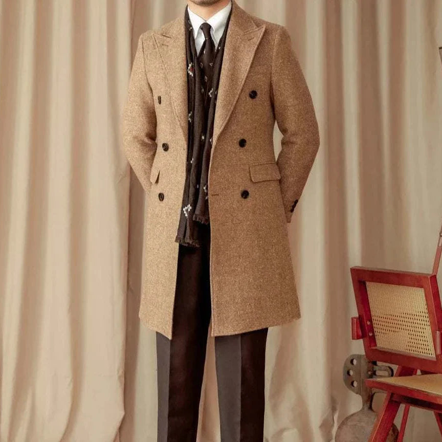 Men's Old Money Wool Premium Coat, luxurious and classic style.