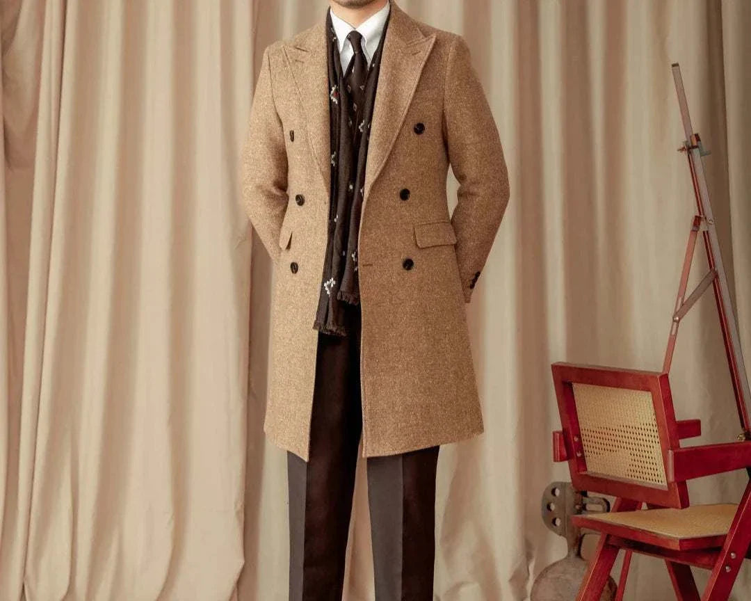 Men's Old Money Wool Premium Coat, luxurious and classic style.