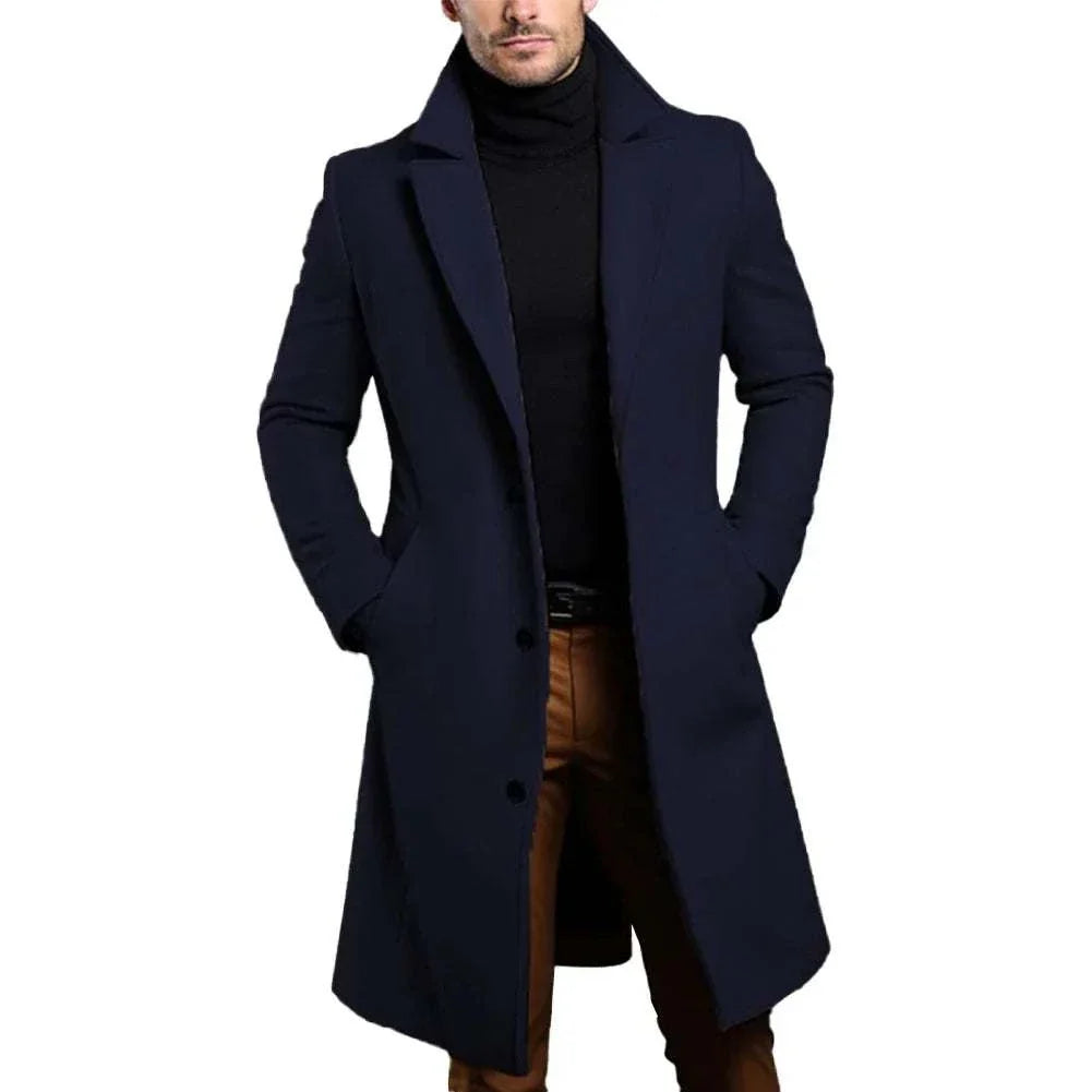Men's perfect fall coat in high-quality polyester, stylish and warm for autumn.