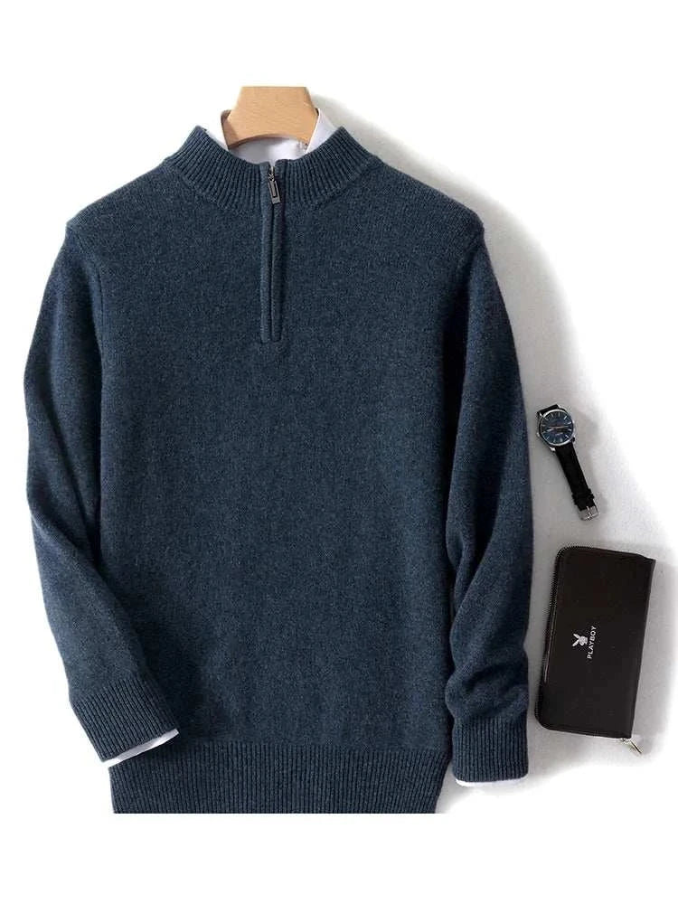 Luxury wool casual sweater for men, soft and stylish, perfect for all seasons.