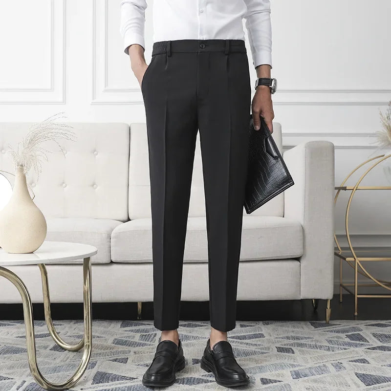 Classic straight dress trousers
