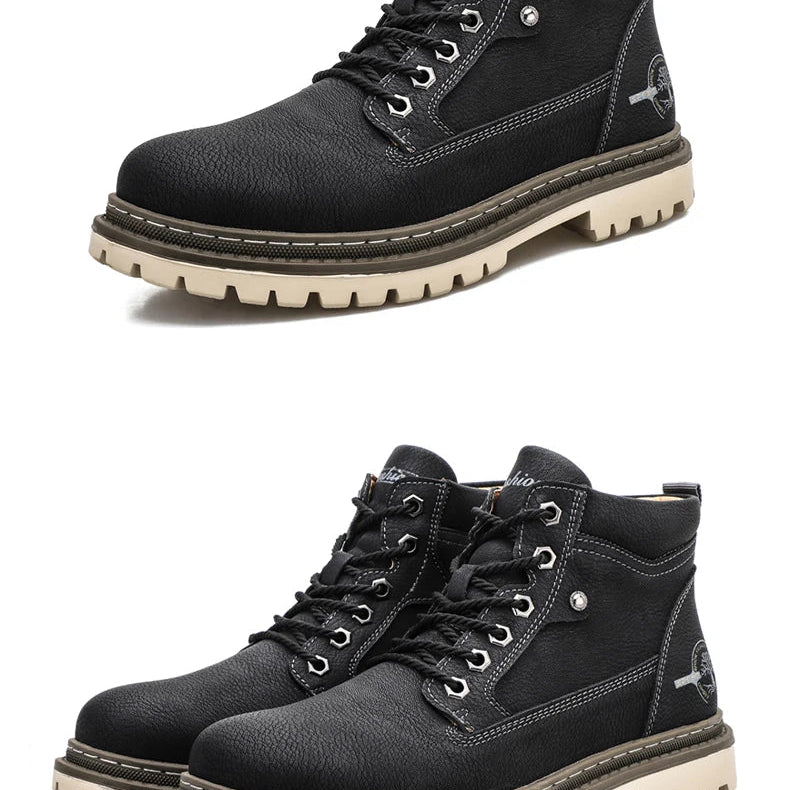 Retro comfortable winter boots with fur