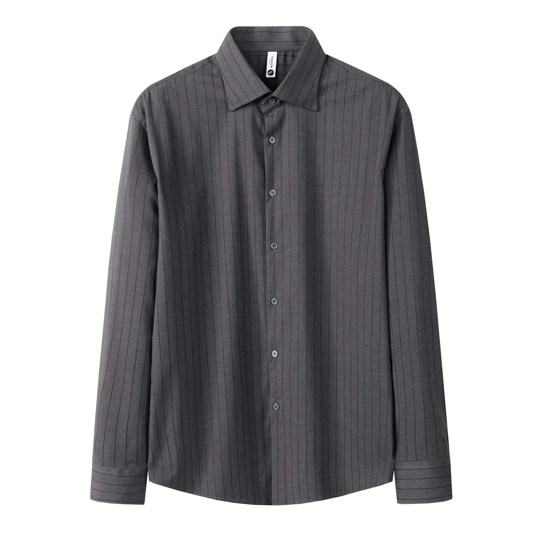 Italian design summer casual shirt in solid dark color.