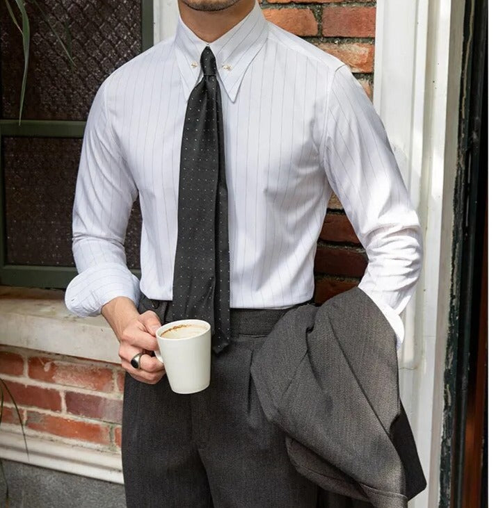 Antonios Business Camisa long sleeve smart casual shirt for men.