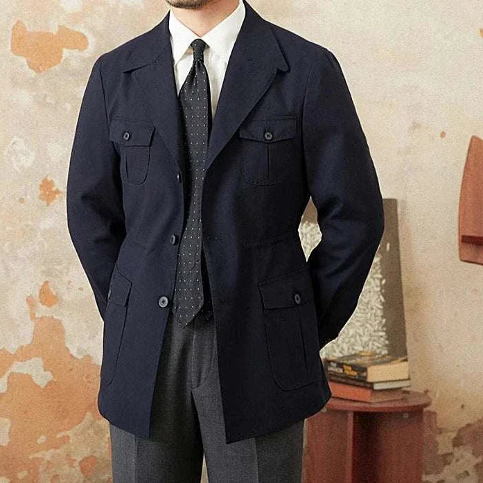 Autumn vintage old money coat with classic design and elegant fit.