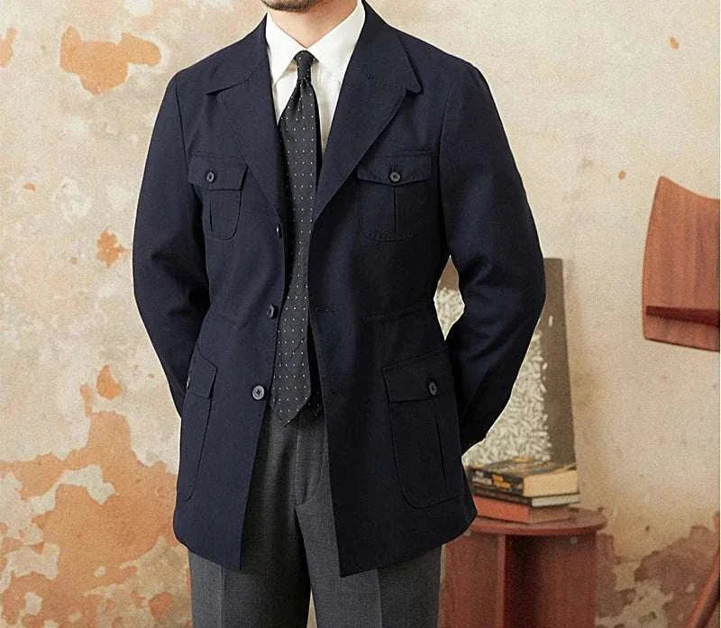 Autumn vintage old money coat with classic design and elegant fit.