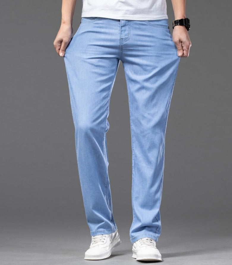 Light blue Vinny Jeans for smart casual wear, suitable for spring and autumn.