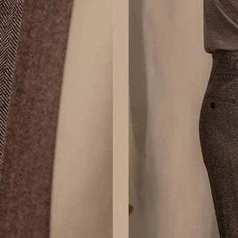 Antonios vintage wool herringbone pants, smart casual style.
