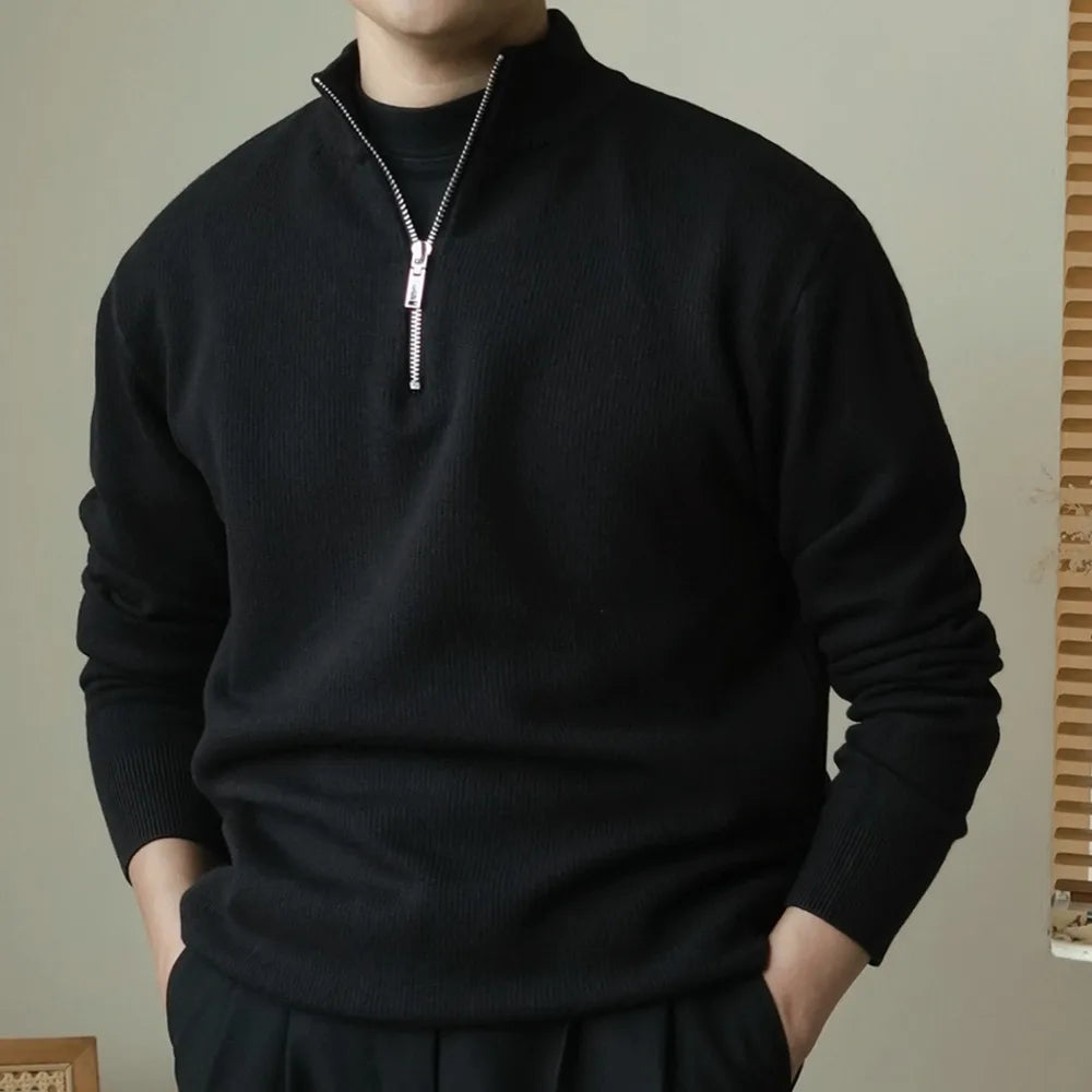 AntoniosClothing high-neck half-zip sweater