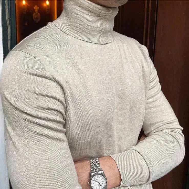 Antonios business turtleneck sweater for men, perfect for office style.