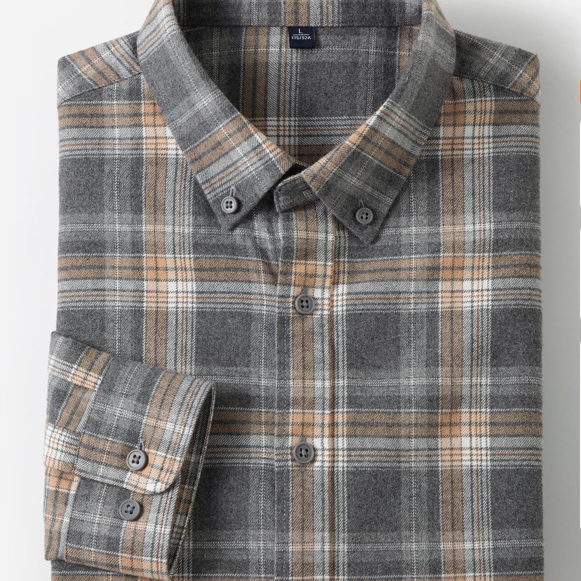 Checked pattern casual long-sleeve shirt