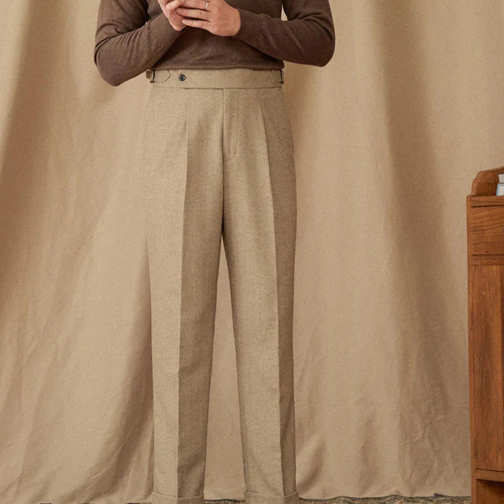 Wool winter Italian trousers for men, stylish and durable.
