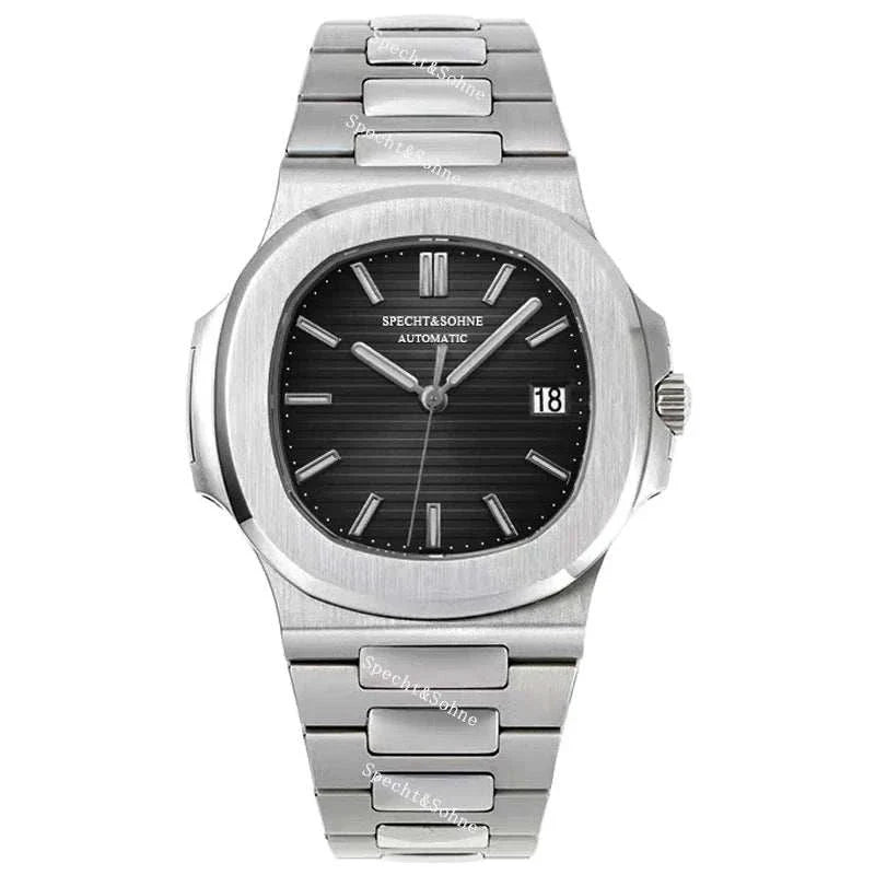 Stainless steel waterproof classic watch with sleek design and date display.