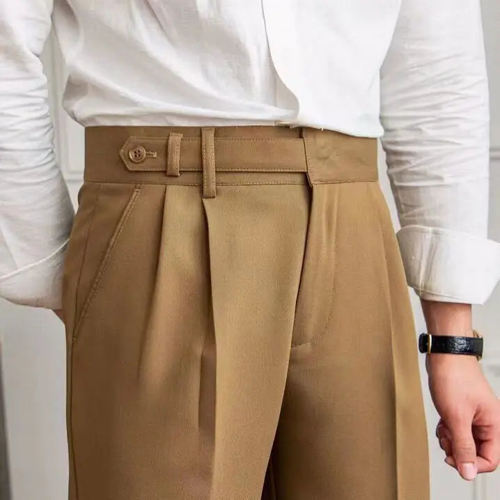 Elegant quality high-waist trousers