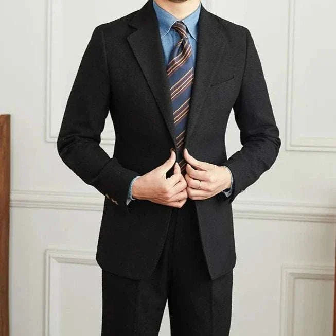 Wedding 2 piece premium suit in a tailored fit, ideal for special occasions, featuring high-quality polyester fabric.