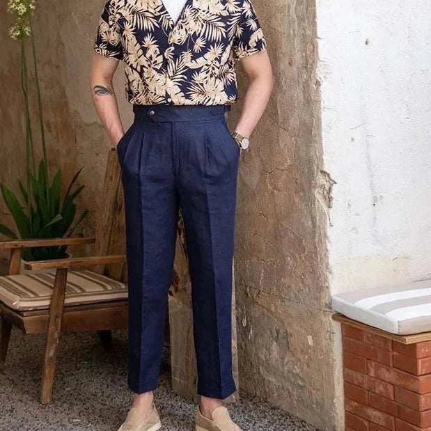 Vintage Hawaiian flower shirt for men in casual style, ideal for spring and summer.