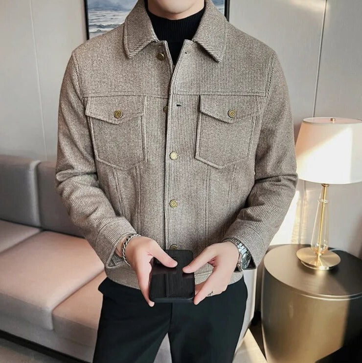 WINT casual jacket for men, solid pattern, suitable for spring and summer, elegant style.
