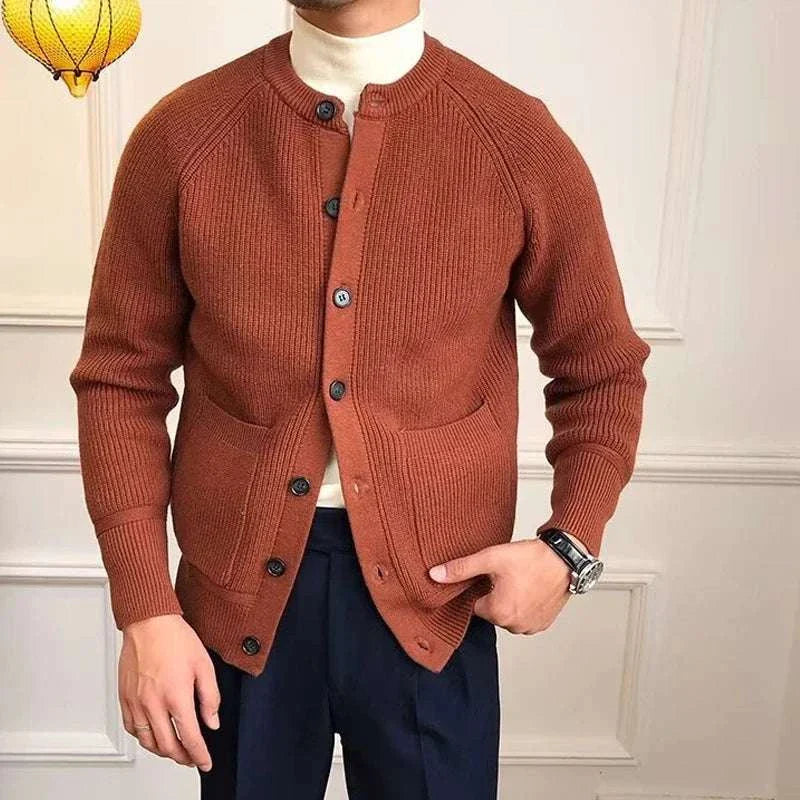 Men's cozy Antonios winter cardigan in cotton for all-season wear.
