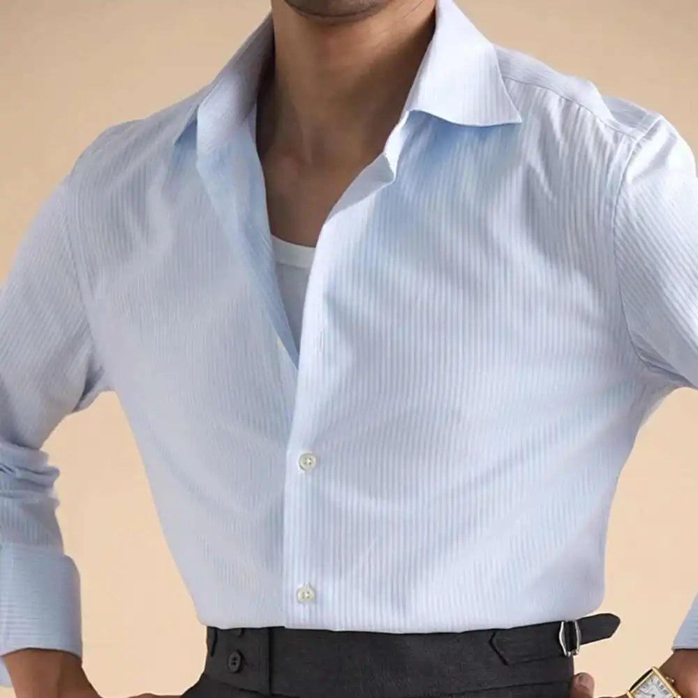 AntoniosClothing cotton business solid shirt