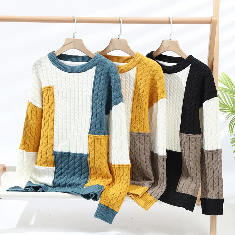 Norway neck sweater in various colors, elegant and casual, suitable for all seasons, made from wool and polyester.