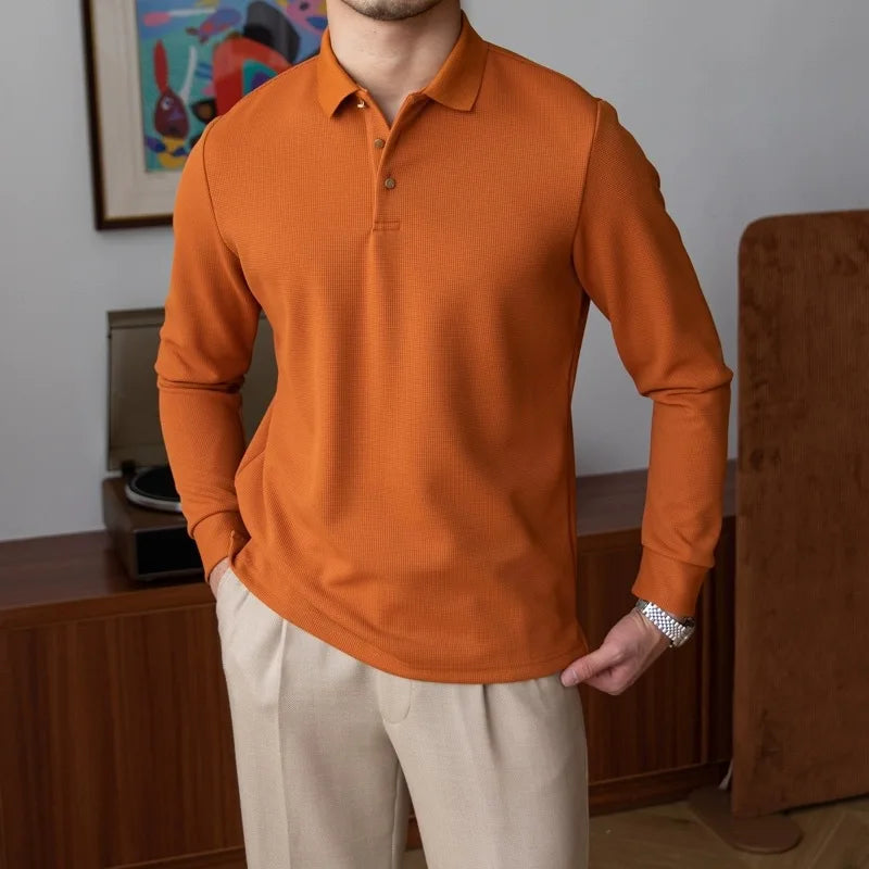 Heavy premium sweater in orange, 100% cotton, casual and classy style.