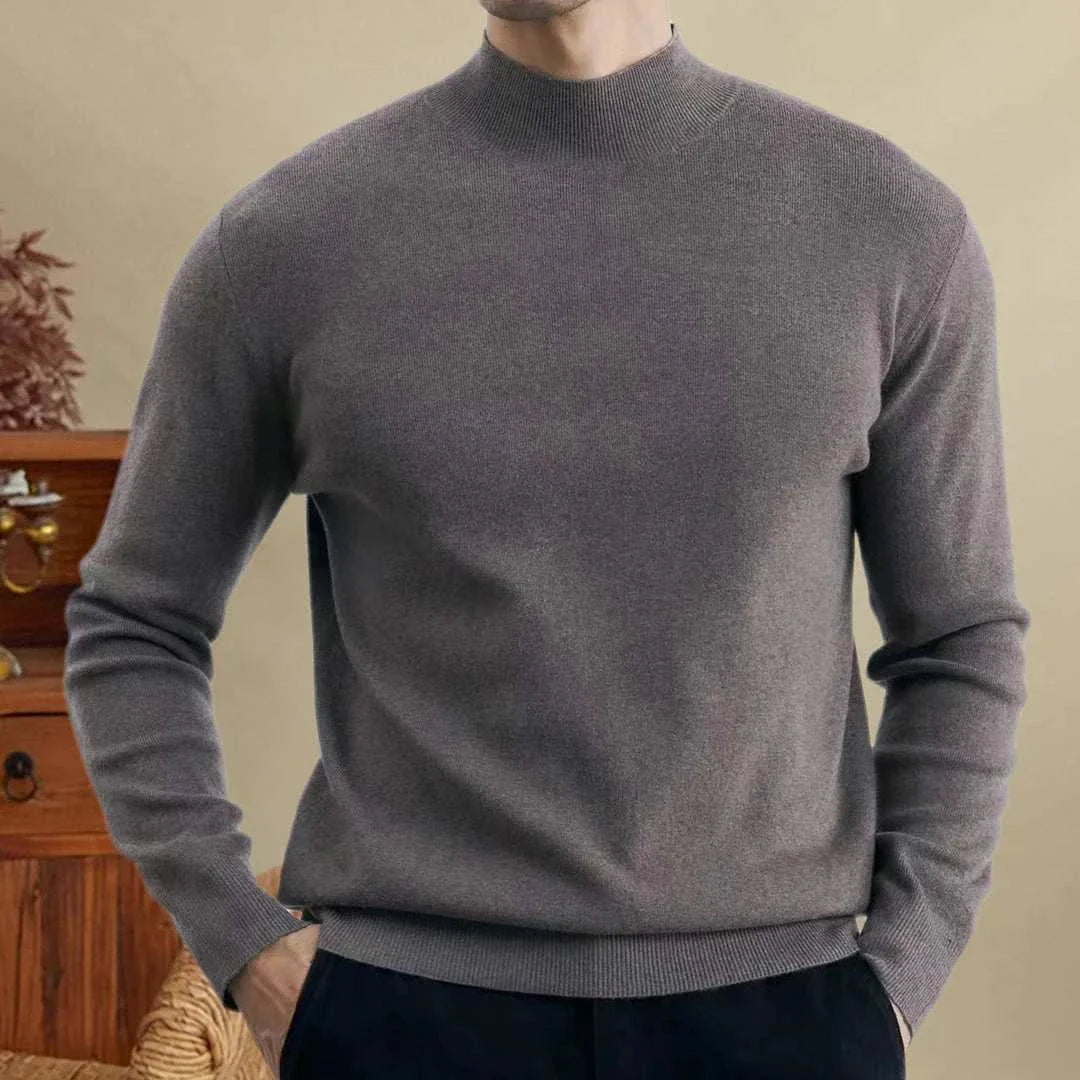 Men's social style autumn sweater, cozy wool blend, perfect fitting.