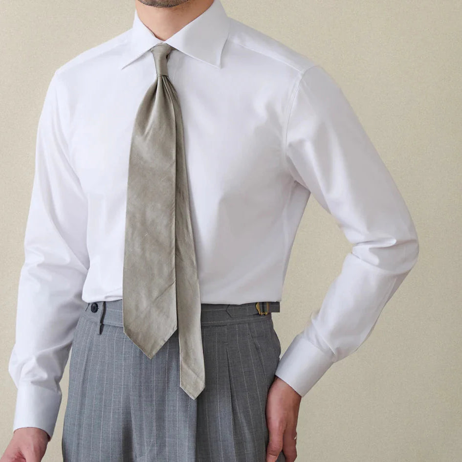 Italian style old money shirt, vintage long sleeve, soft cotton, men's fashion.