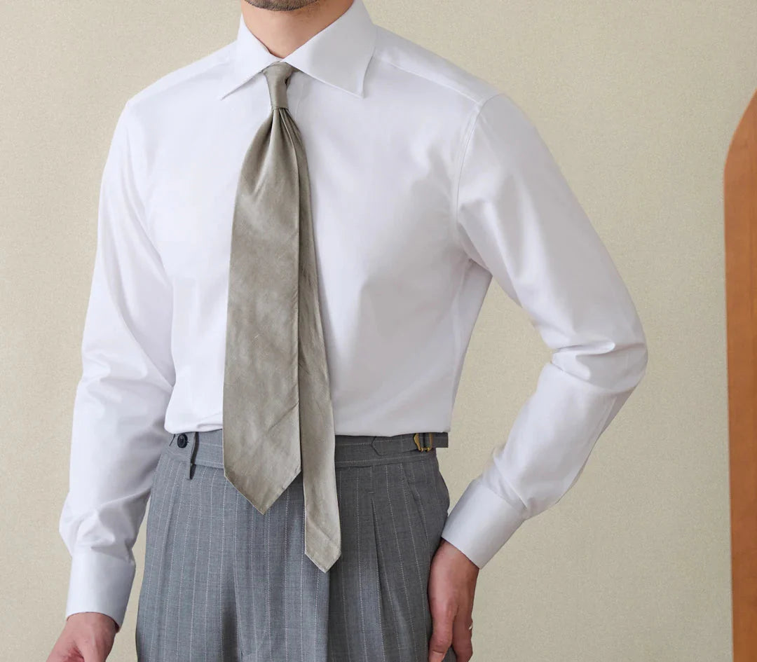 Italian style old money shirt, vintage long sleeve, soft cotton, men's fashion.