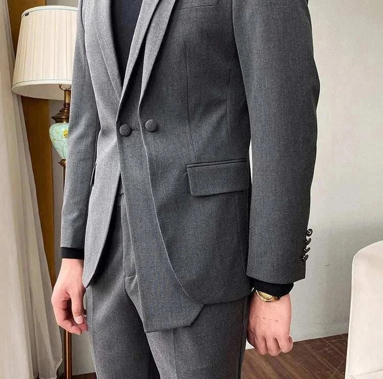 Formal elegant premium 2 piece suit with blazer and pants.