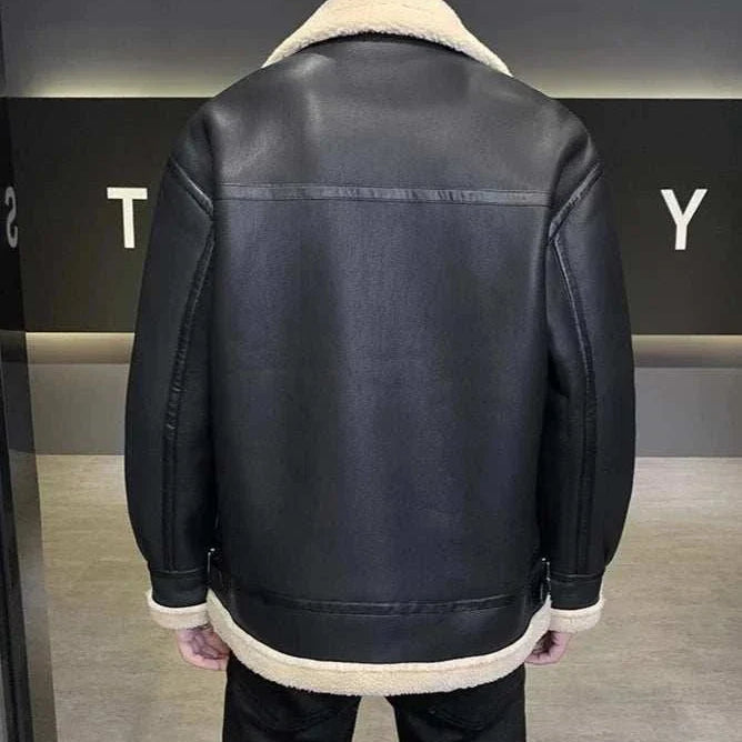 Men's Norway motor jacket, black, casual, polyester, all-season wear.