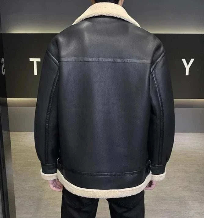 Men's Norway motor jacket, black, casual, polyester, all-season wear.