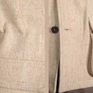 British winter premium jacket made of wool and cotton with front pockets.