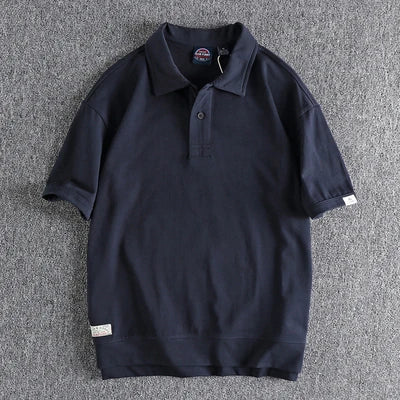 Simple cotton washed business t-shirt