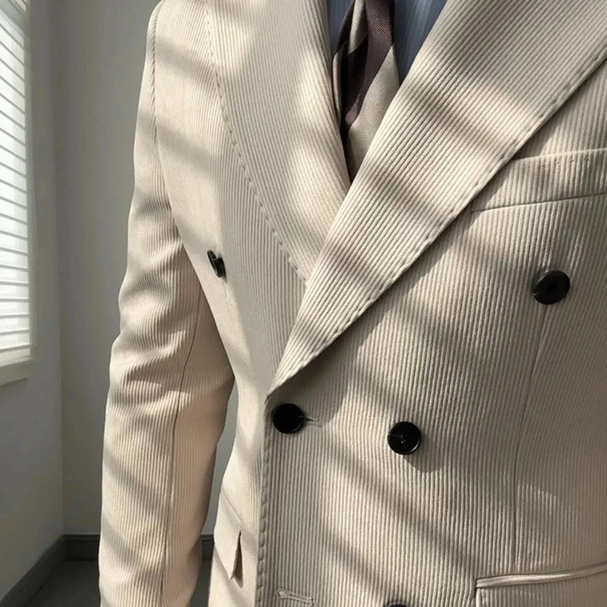 Antonios double breasted suit blazer for men, elegant and comfortable, ideal for office and casual wear.