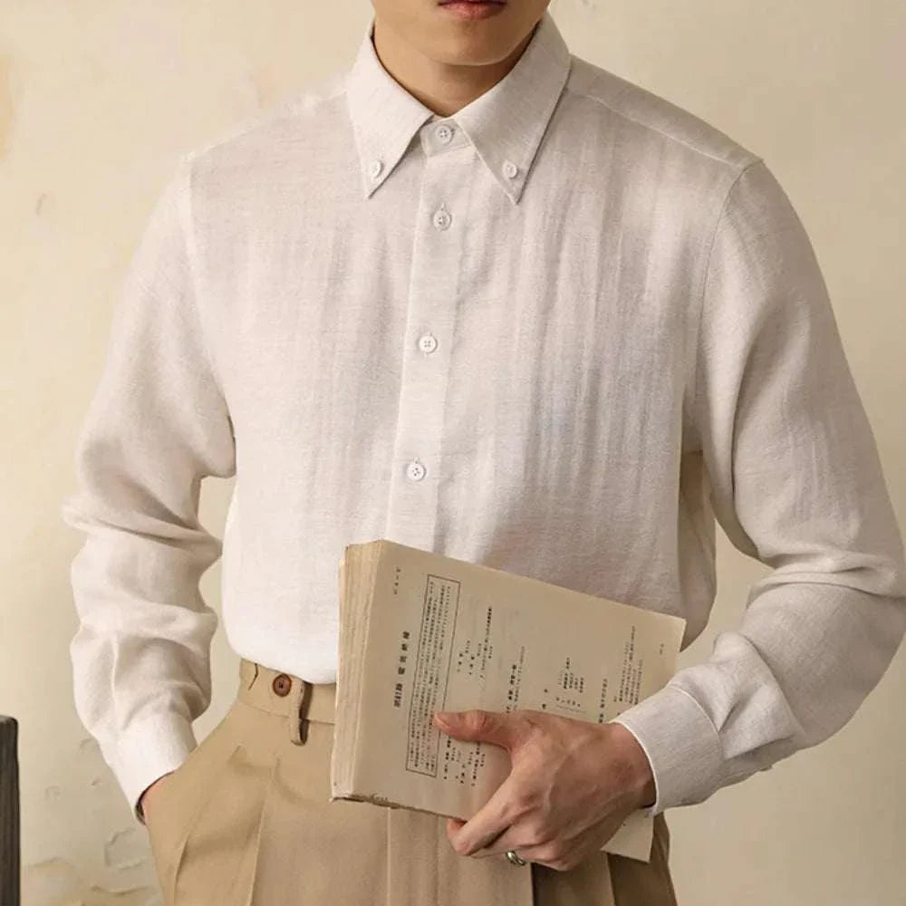 Antonios one-piece collar cotton shirt showcasing comfort and sophistication.