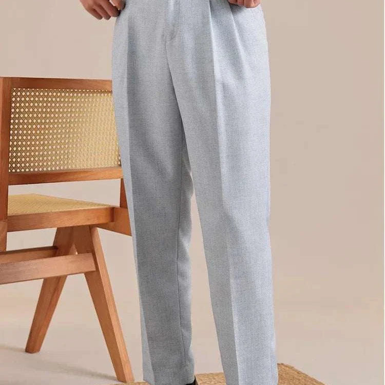 Antonios classic business pants in British tailored fit, polyester and viscose blend.