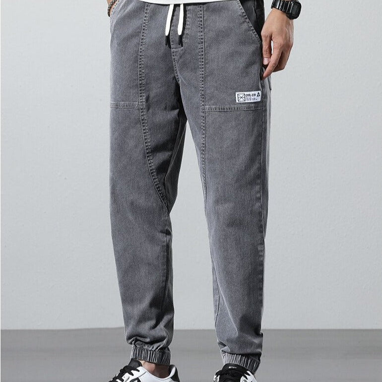 Vinny Denim Joggers grey, relaxed fit, men's casual streetwear.
