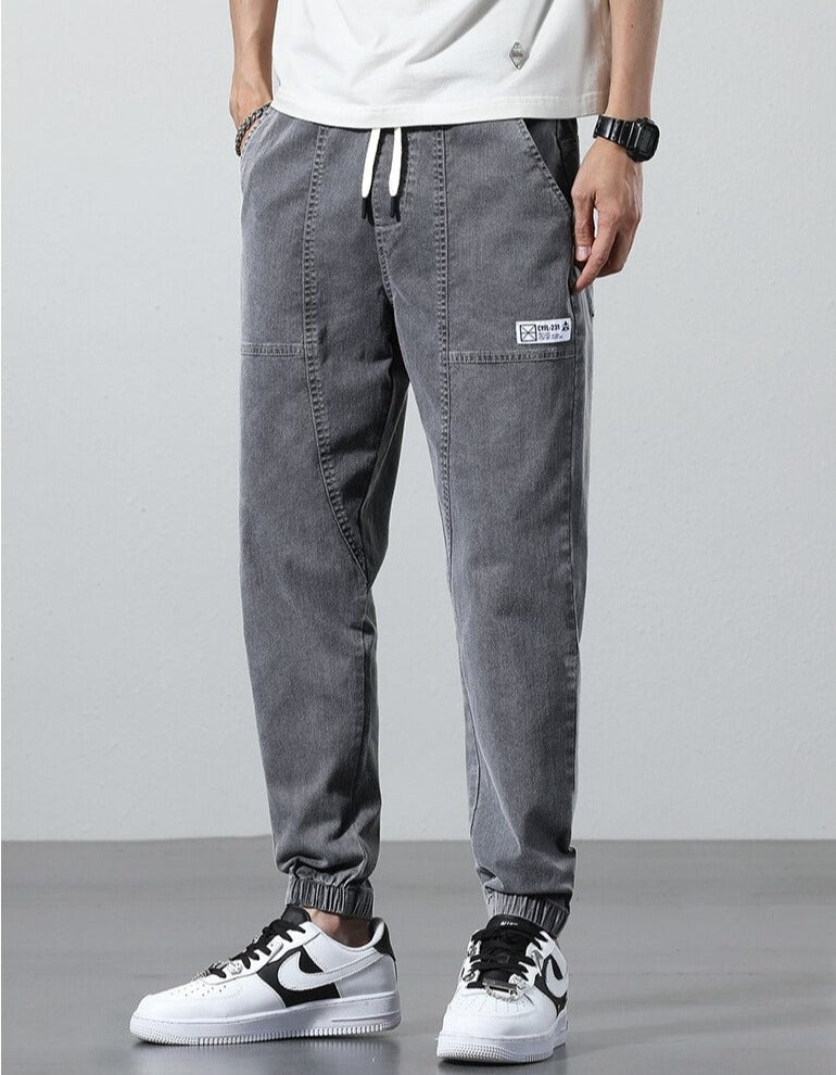 Vinny Denim Joggers grey, relaxed fit, men's casual streetwear.