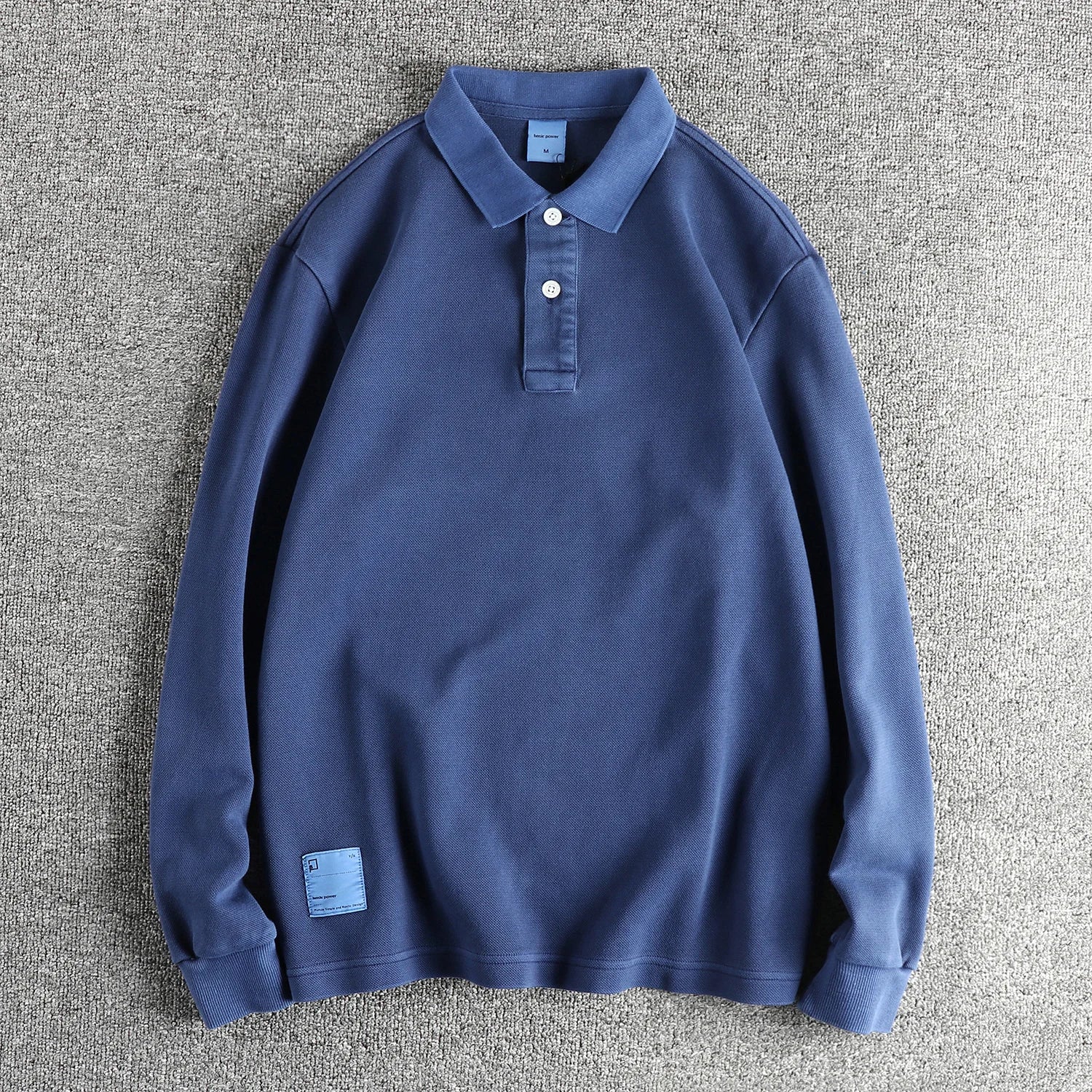 American retro polo long-sleeve t-shirt