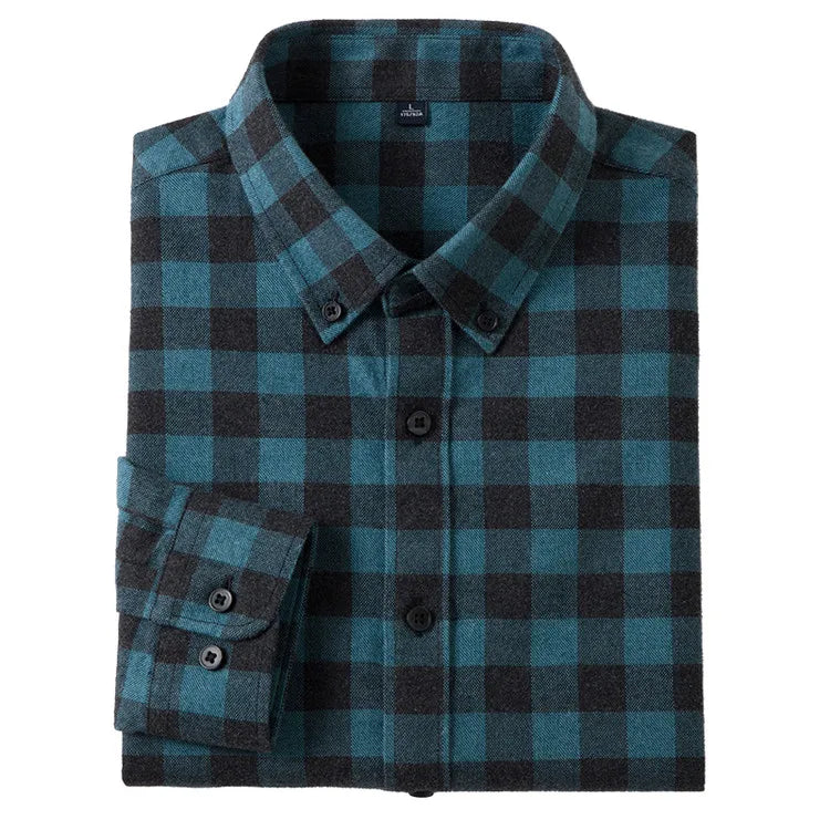 Santorini flannel plaid shirt