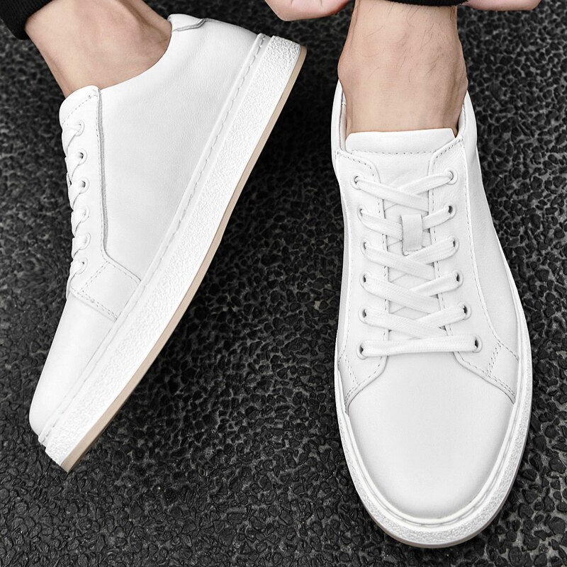 Casual shoes with genuine leather and non-slip rubber outsole.