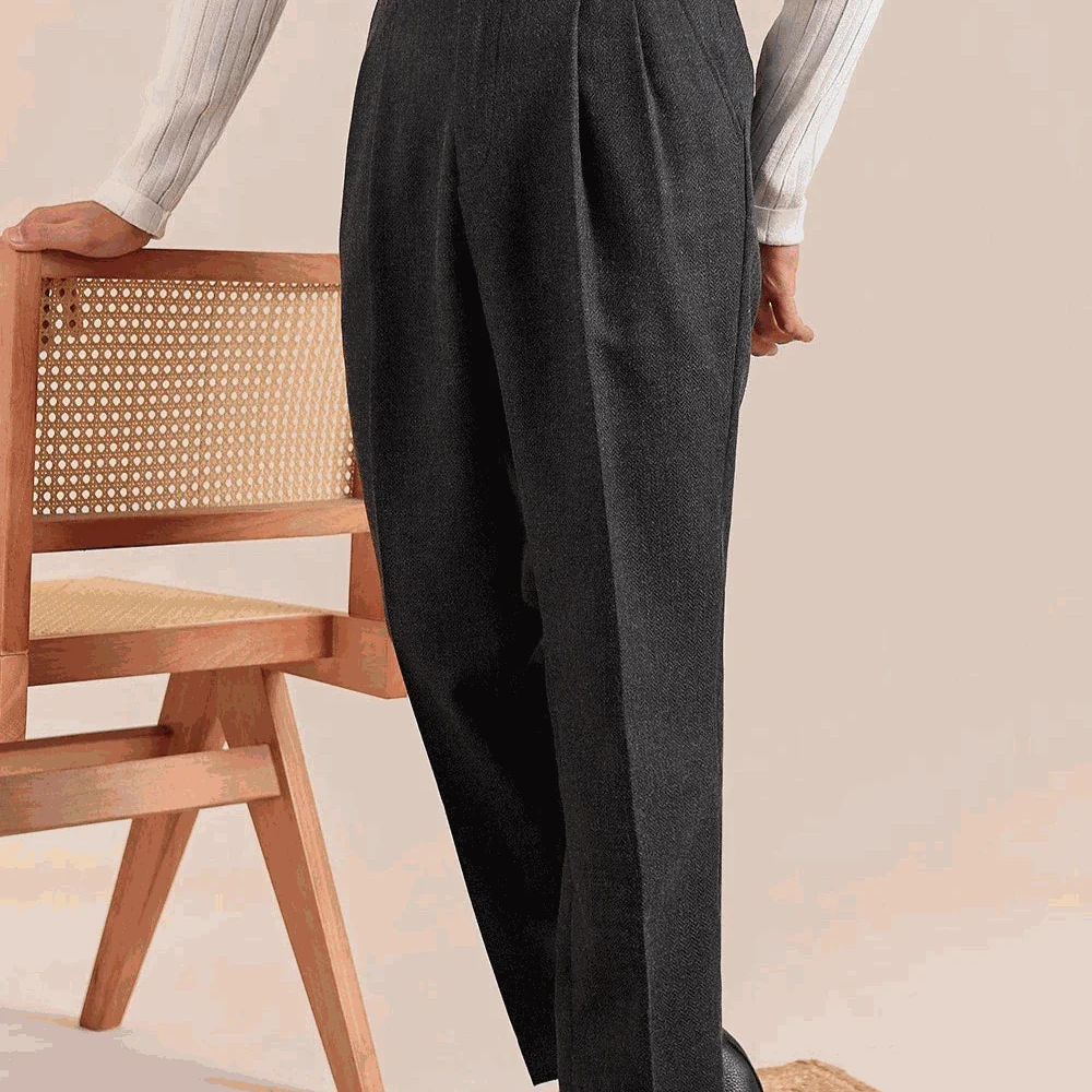 Antonios classic business pants, British tailored fit, smart casual style.