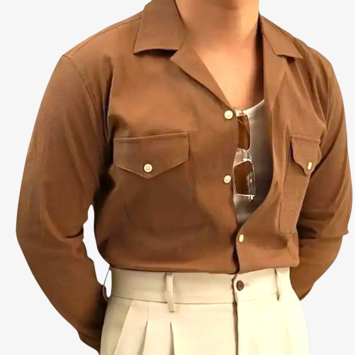 Airy cuban - collar beach shirt - Antonios