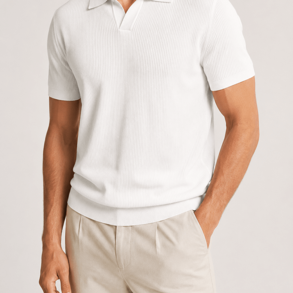 American retro polo golf t-shirt - AntoniosClothing - White