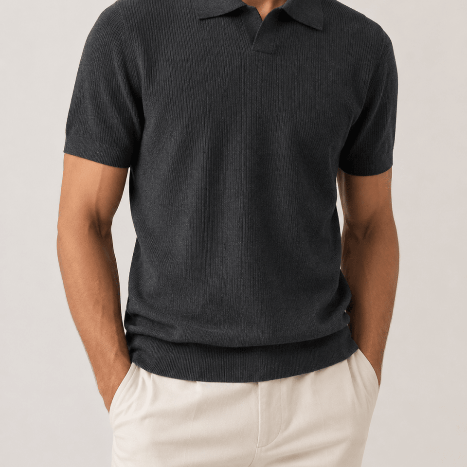 American retro polo golf t-shirt - AntoniosClothing - Dark gray